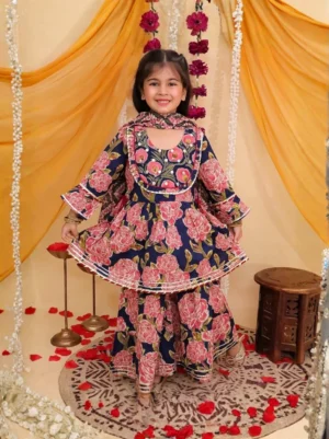 Flared Kurta Sharara Dupatta