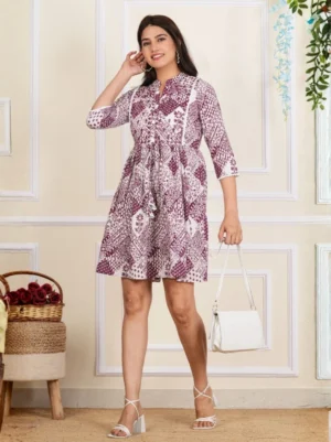 Breezy Floral Mini Indo Western Dress