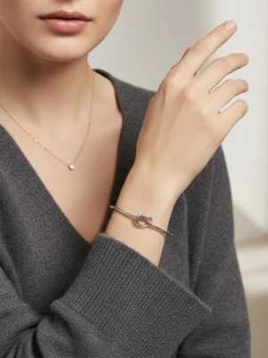 Strawberries Geometric Bangle